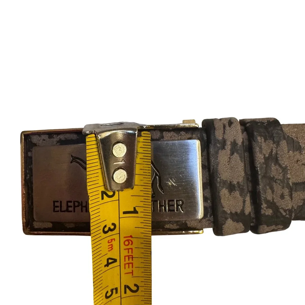 Elephant Leather Belt Mens Womens‎ Unique Exotic 30-32 Sm Buckle needs fixed